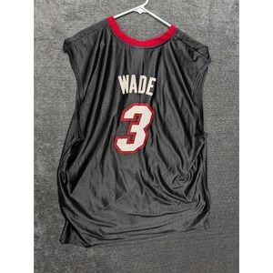 NBA Miami Heat Dwyane Wade 3 Jersey Mens 2XL Black Sleeveless Basketball Shirt